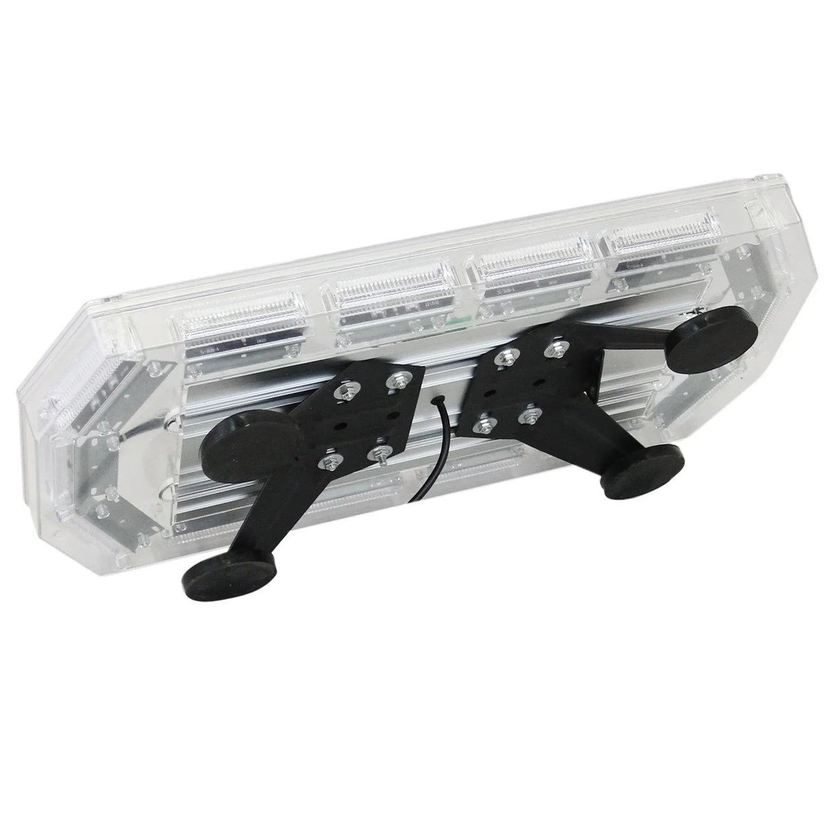 Amber Recovery Light 600mm features a sleek, transparent housing with sturdy black mounting brackets and multiple LED lights for optimal visibility