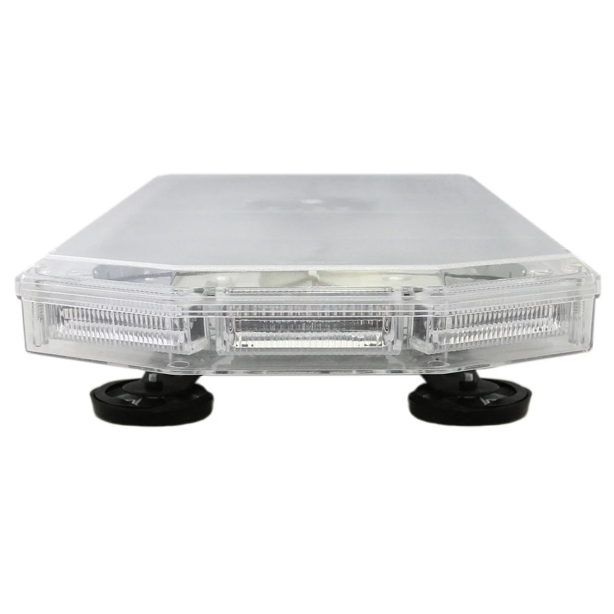 Amber Recovery Light 600mm with a clear, sleek design, featuring textured edges and sturdy black mounting feet for stability
