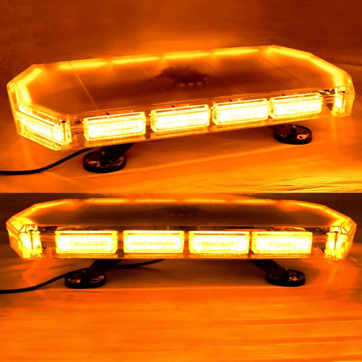 Amber Recovery Light 600mm with a sleek, octagonal design featuring bright amber LED lights and a durable, clear casing