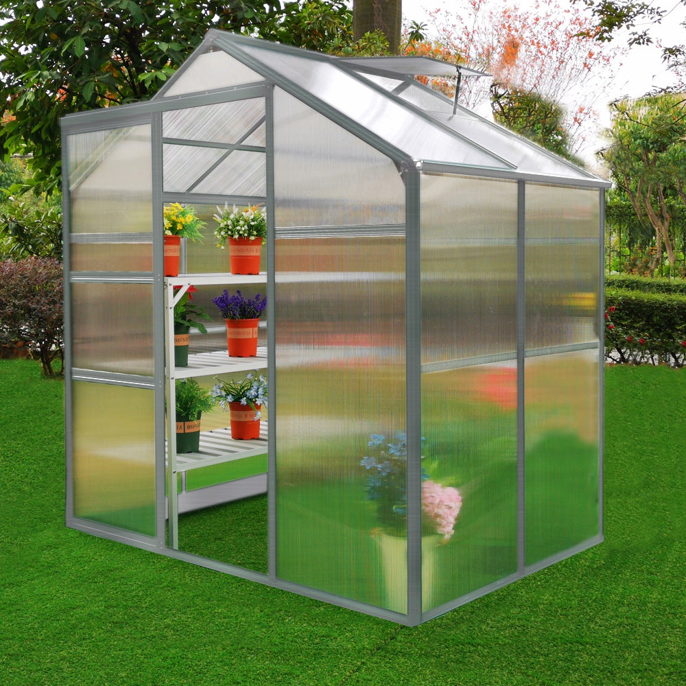 Greenhouse 6ft x 4ft And 2 x Water-resistant Racks