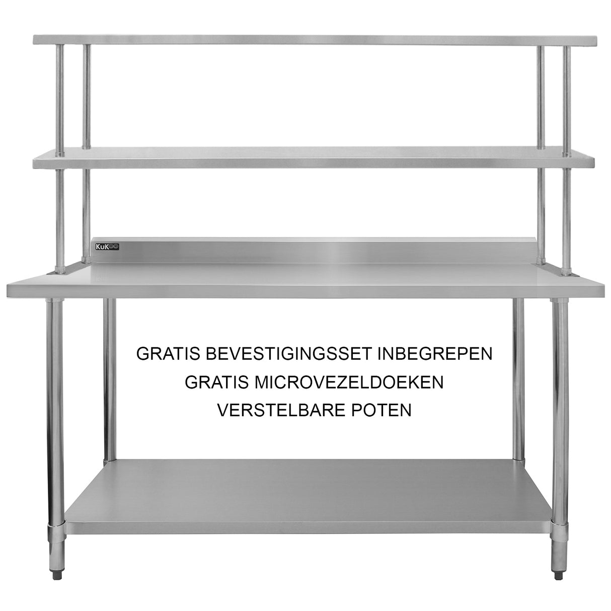 Kukoo 6ft Catering Bench with Double Over-shelf