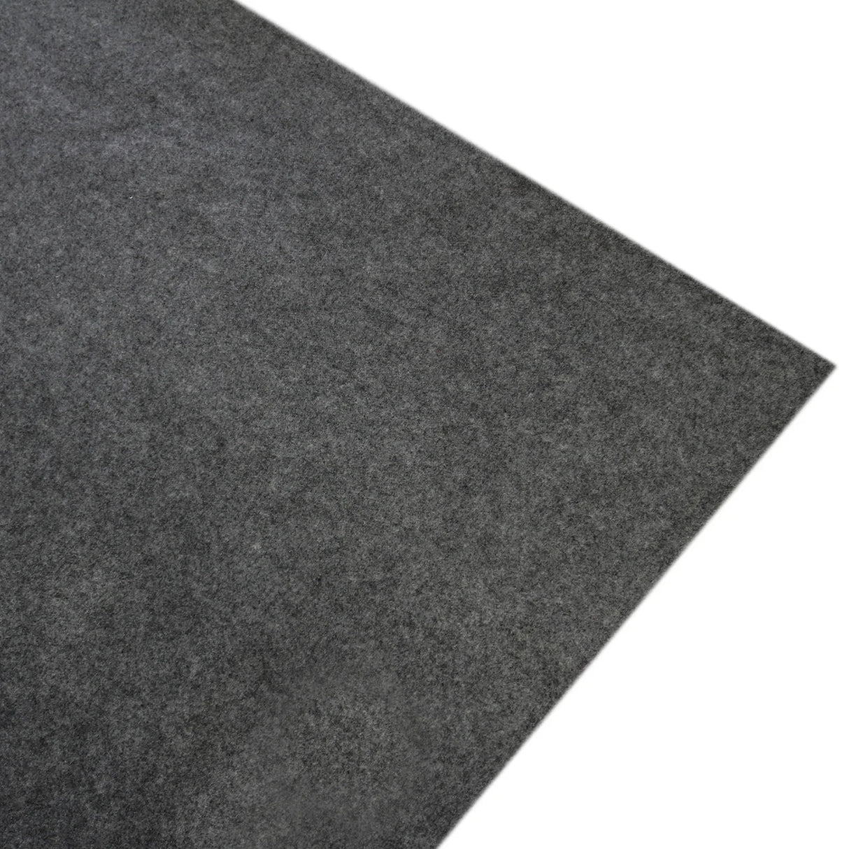 Anthracite dark grey van carpet lining with a soft, textured surface, showcasing a corner view for easy installation assessment