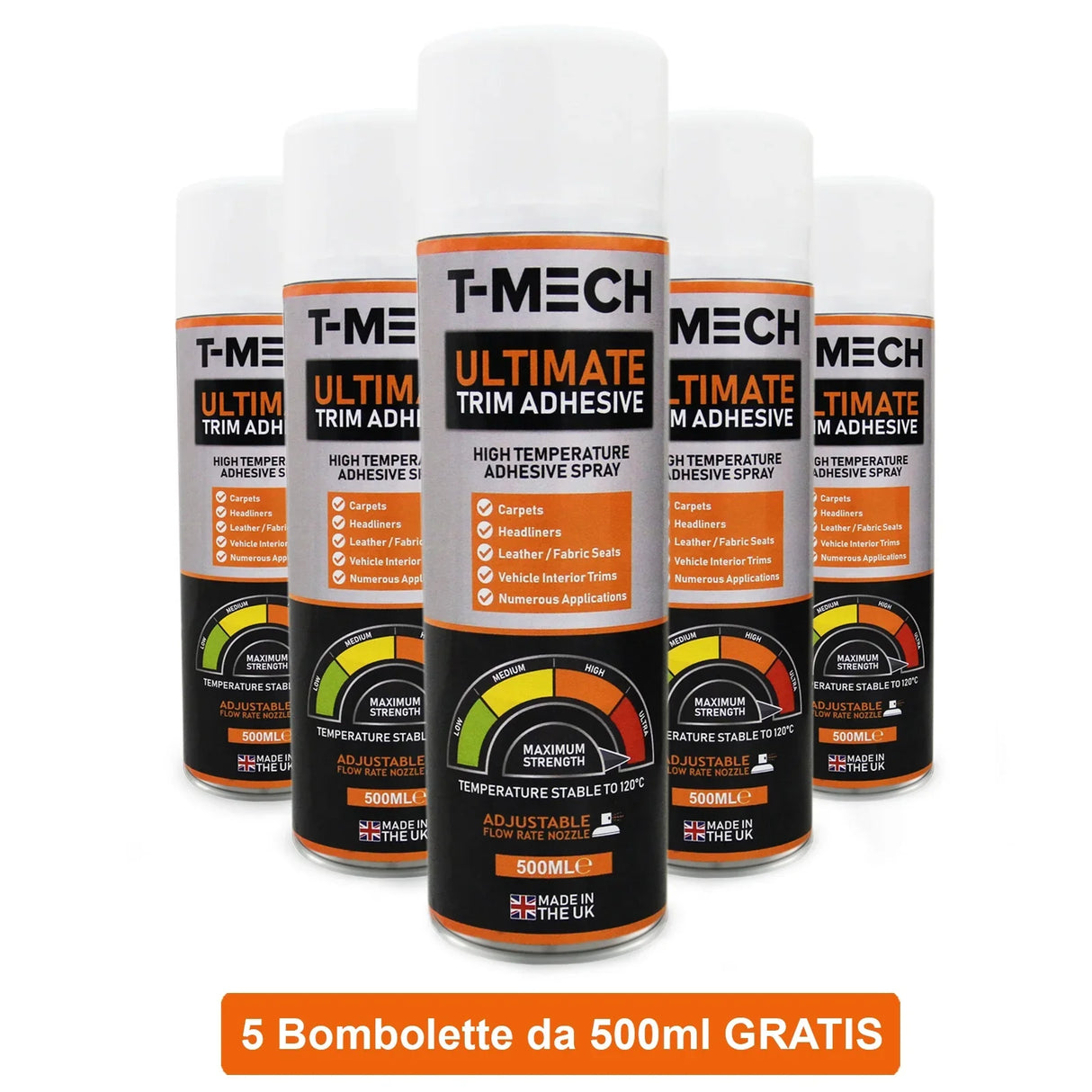 Smoke grey van lining and glue, featuring a textured surface, ideal for camper kitchens, enhancing durability and style