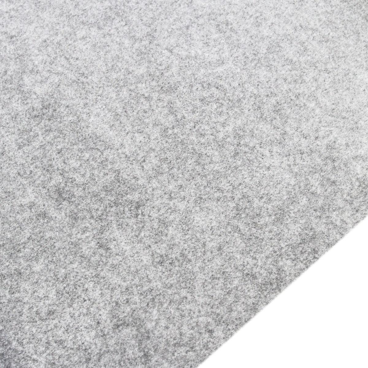 Silver grey van lining material with a soft, textured finish, ideal for Ford Transit Custom SWB van racking units