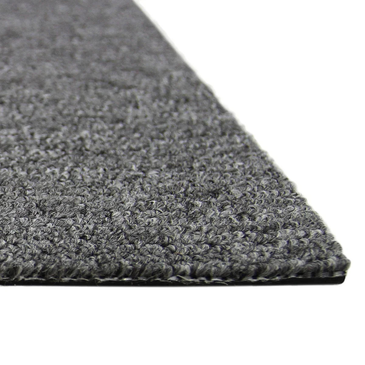 Anthracite grey carpet tile with a textured surface, showcasing a thick, durable design ideal for modern interiors and flooring projects