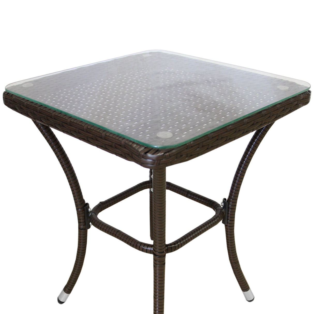 Jardí Rattan Bistro Set Brown