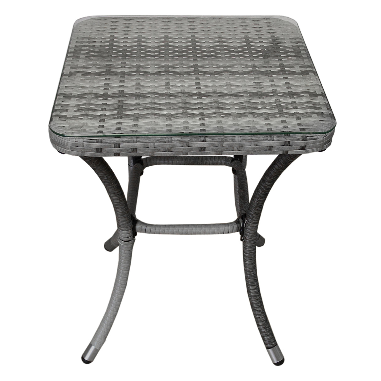 Jardí Rattan Bistro Set Grey
