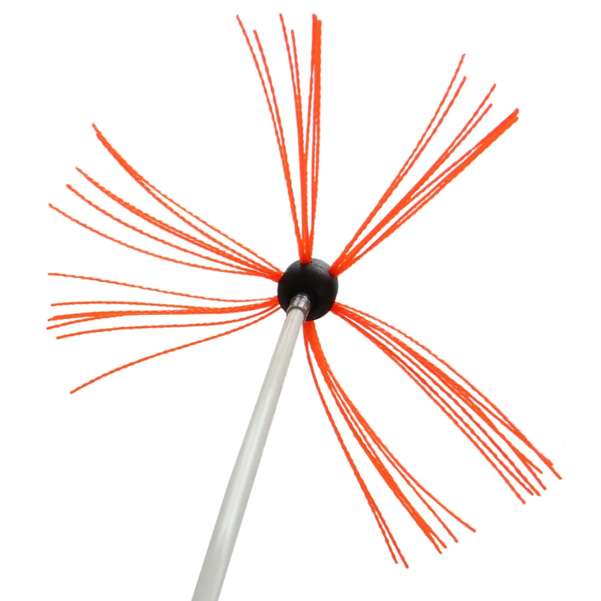 MAXBLAST Powered Chimney Sweep features a 9m long flexible rod with bright orange bristles for effective cleaning and maintenance