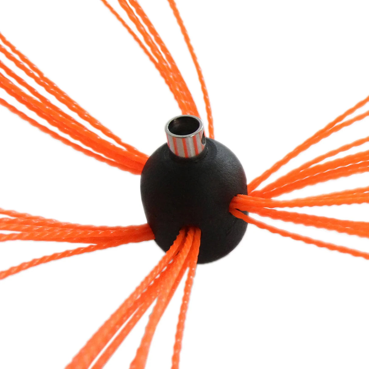 MAXBLAST Powered Chimney Sweep features a black central hub with multiple bright orange nylon bristles for effective cleaning