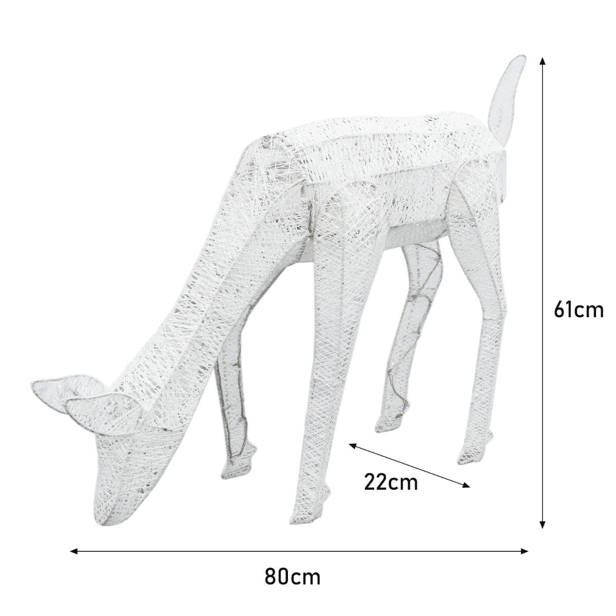 Light Up Reindeer Stag, Doe & Snowman Set