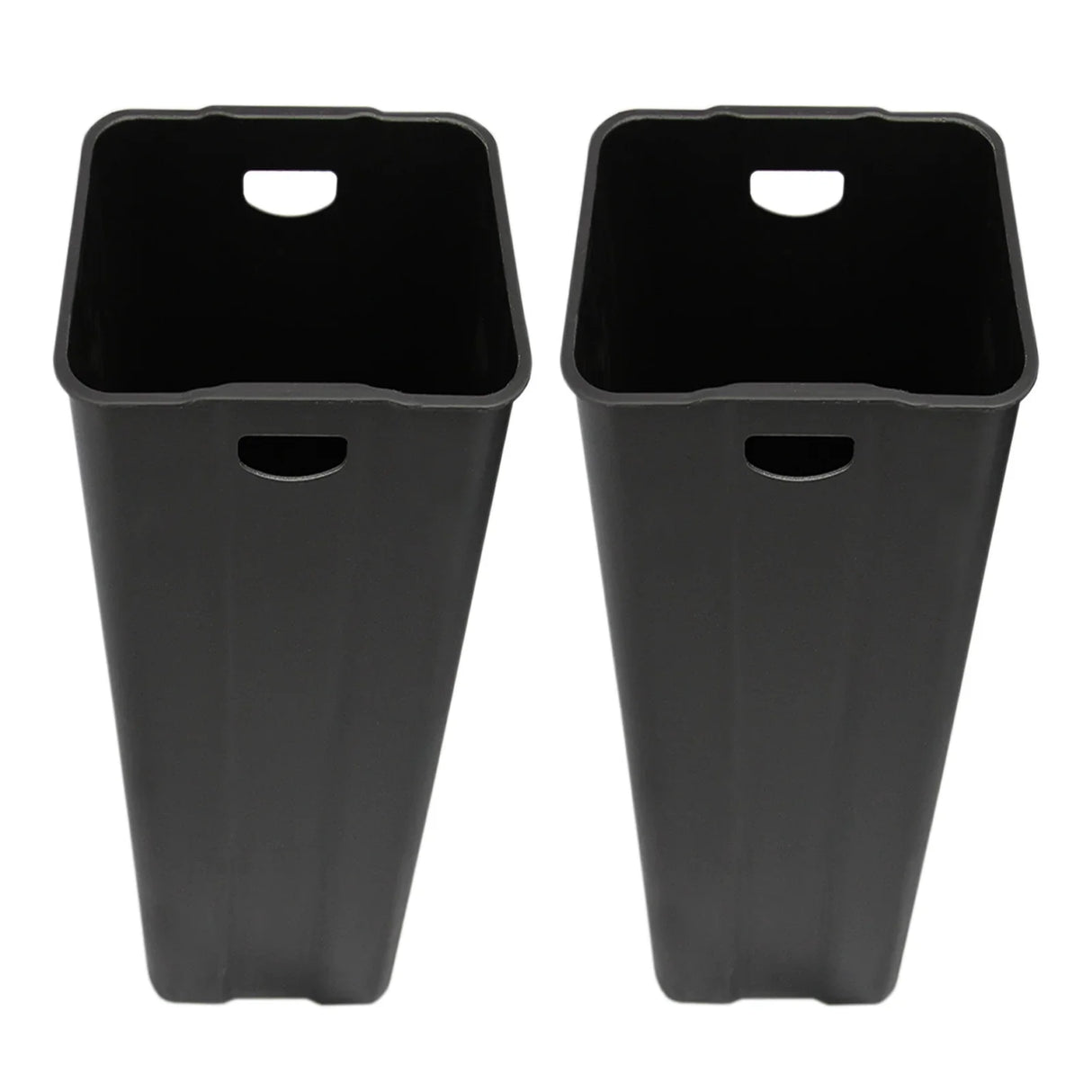 60L dual pedal bin in stainless steel with sleek black plastic inner bins, designed for efficient waste separation and easy access