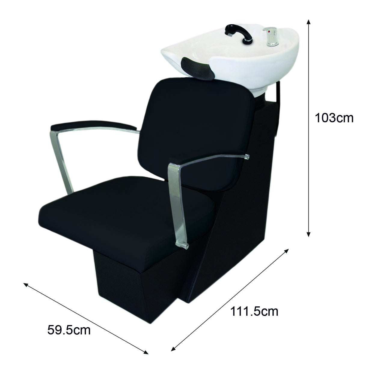 Salon Backwash Chair In Black