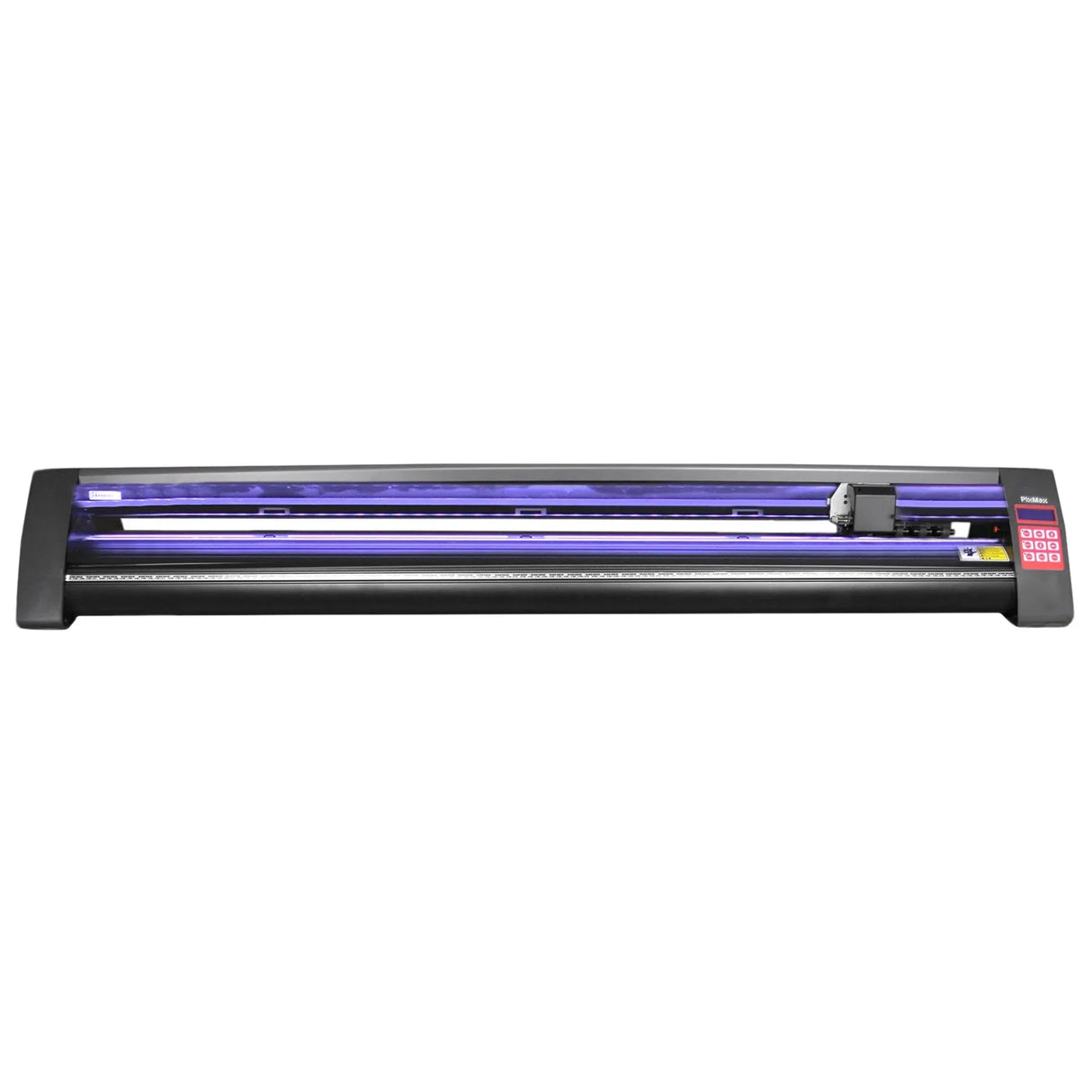 1350 vinyl cutter with sleek black design, LED light guide, and precision cutting blade for detailed signage and graphics