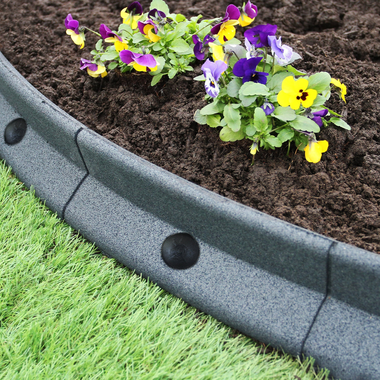Flexible Lawn Edging Grey 1.2m x 14