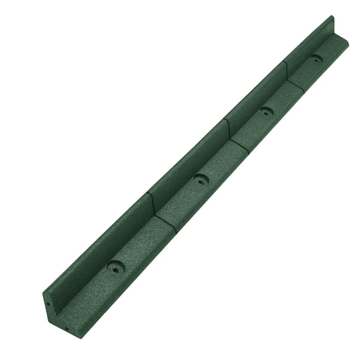 Flexible lawn edging in green, measuring 1.2m x 6, featuring a textured surface and interlocking design for easy installation