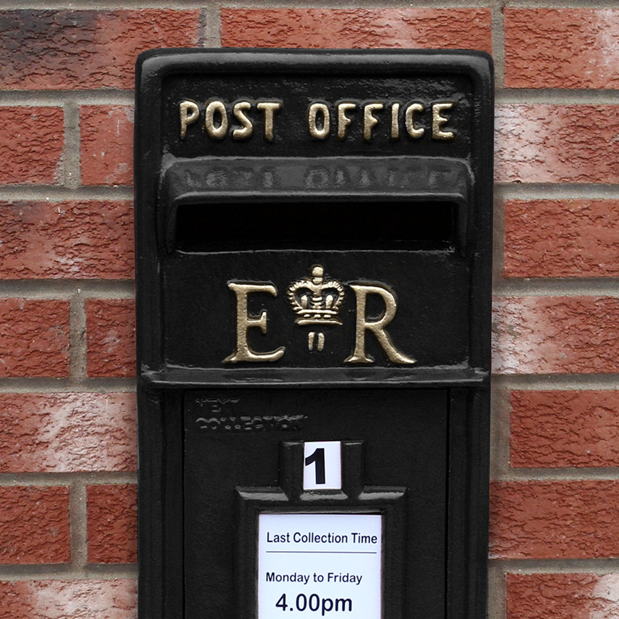 Black Royal Mail Post Box with Stand