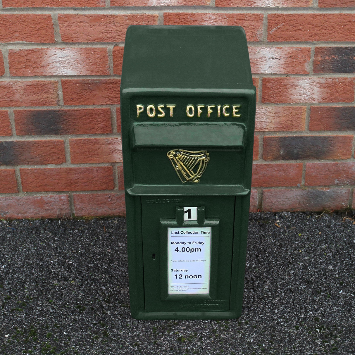 Green Irish Post Box with Stand