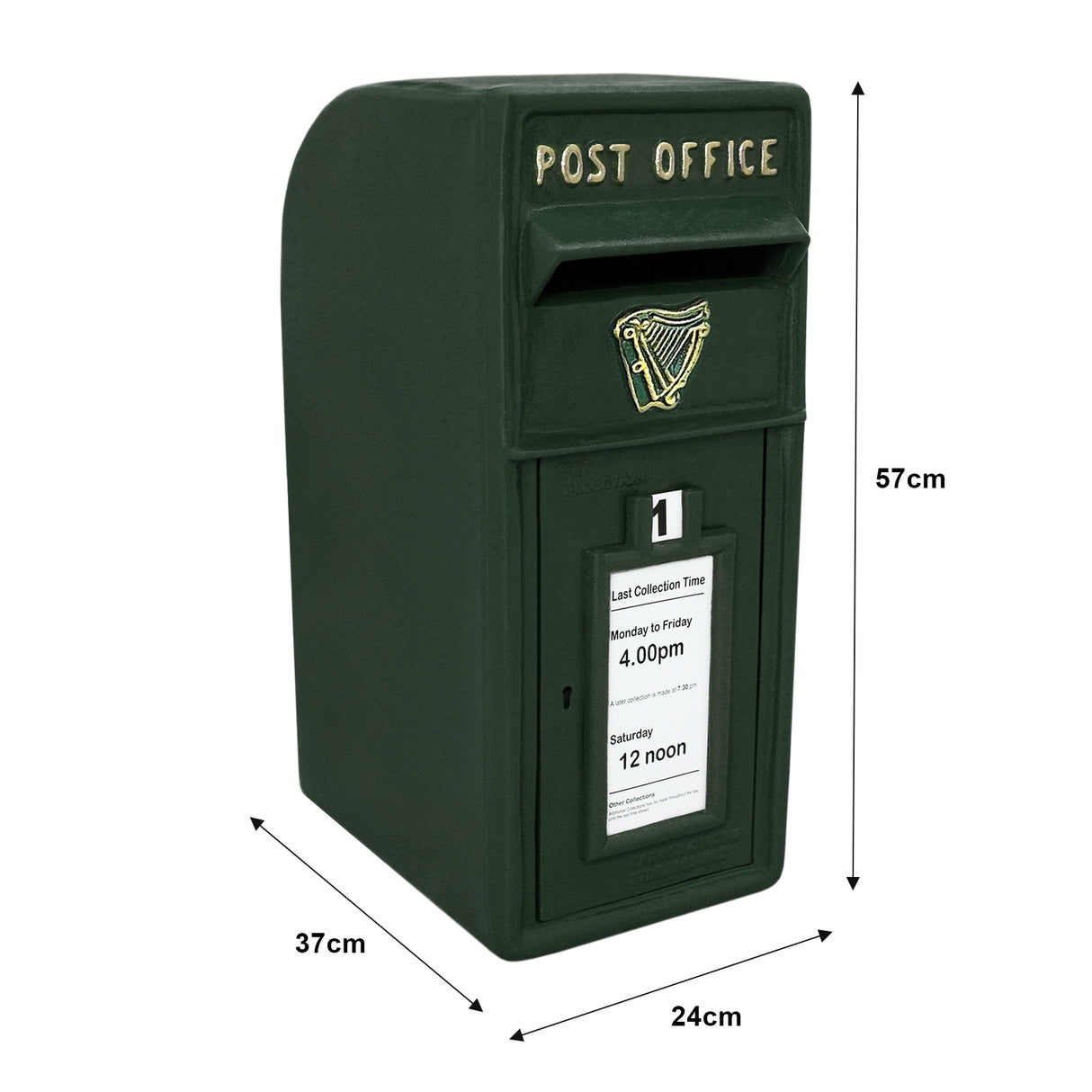 Green Irish Post Box with Stand