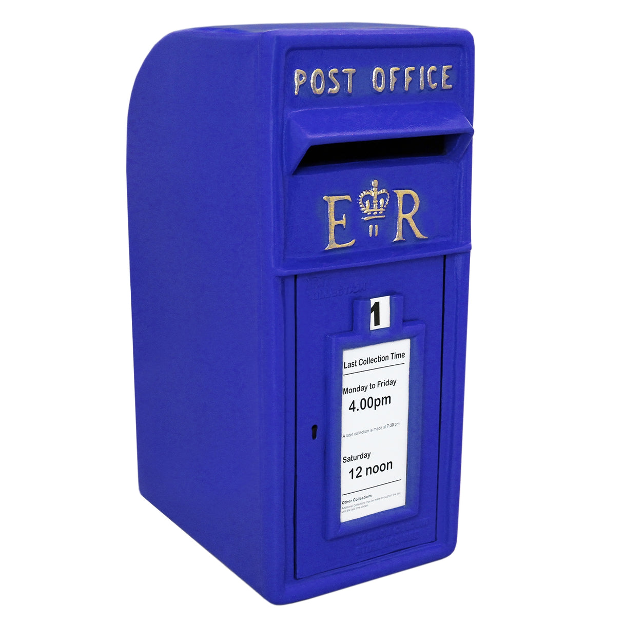 Blue Scottish Post Box with Stand