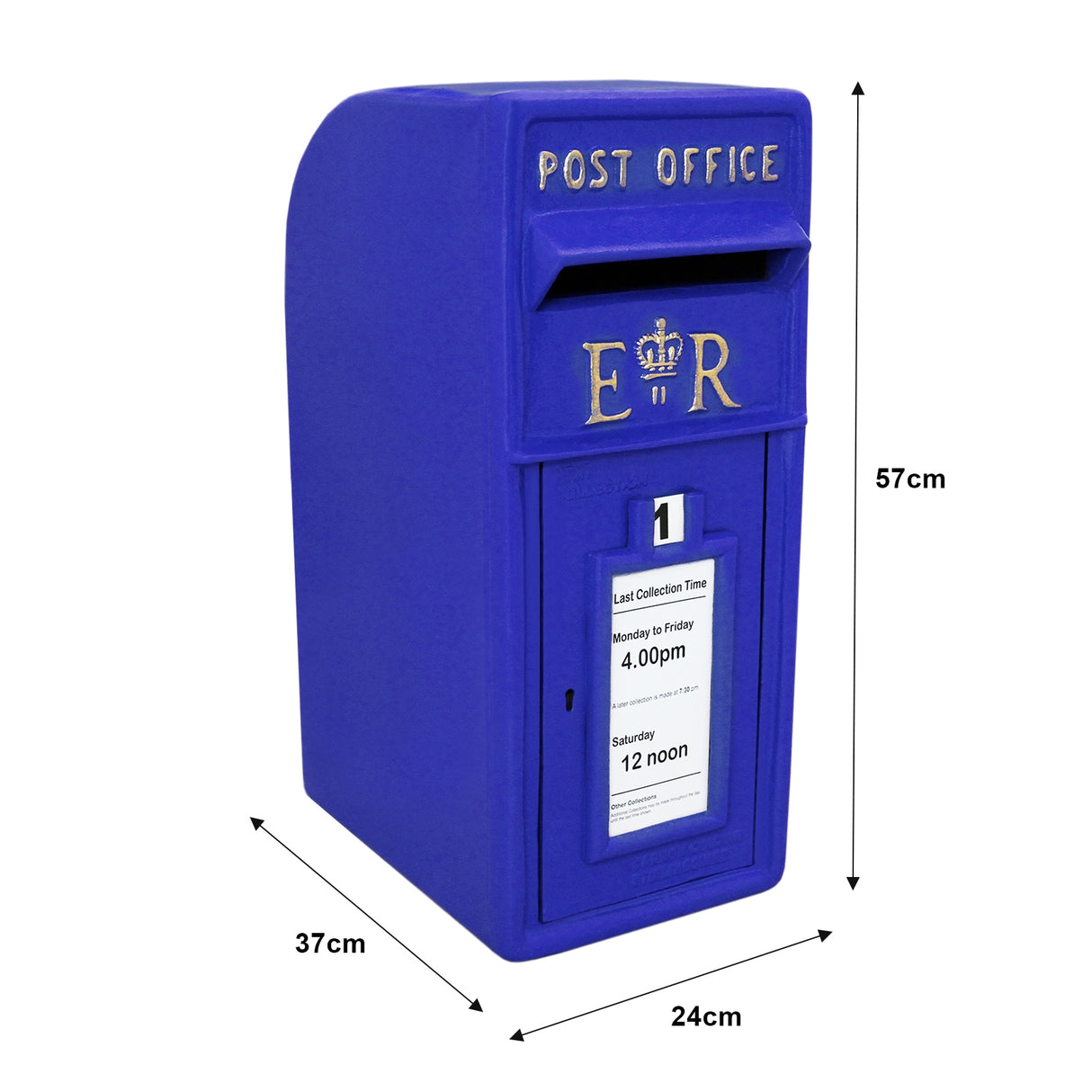 Blue Scottish Post Box with Stand