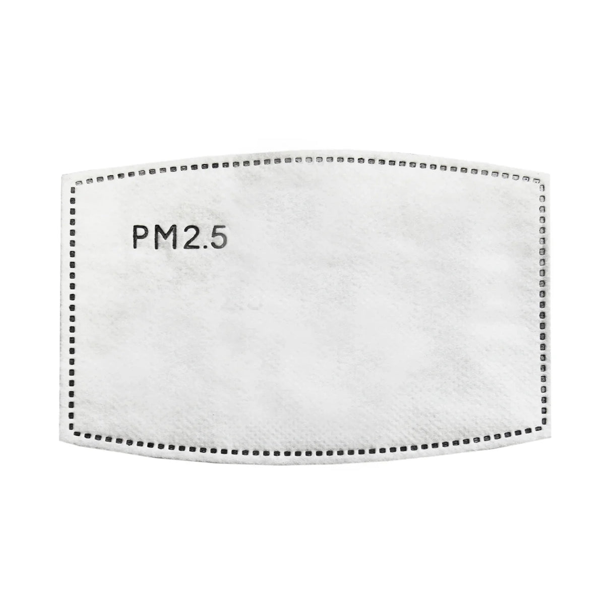 White PM2.5 filter for face masks, featuring a soft texture and contoured shape, designed for enhanced air filtration and comfort