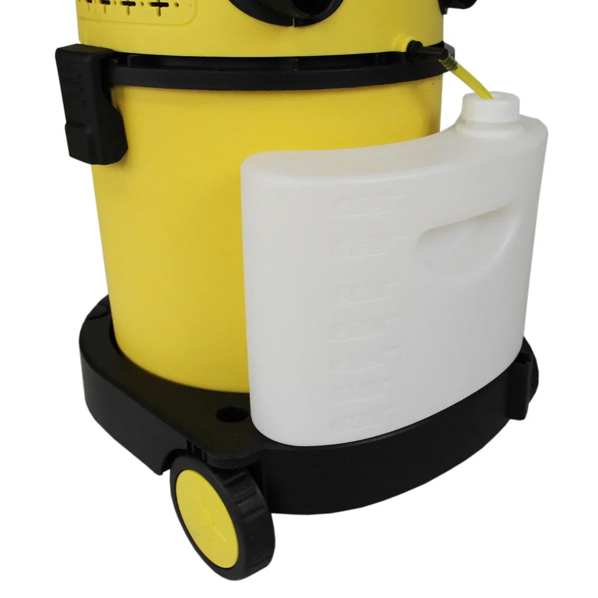 MAXBLAST Wet and Dry Vacuum Cleaner features a bright yellow body, sturdy black base, and a detachable white tank for easy liquid disposal