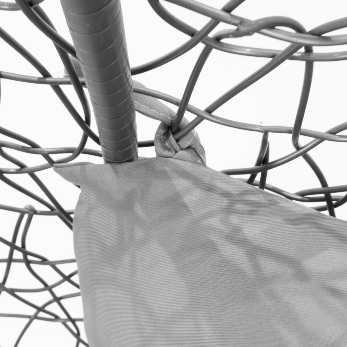 Hanging Rattan Egg Chairs x 2 - Grey