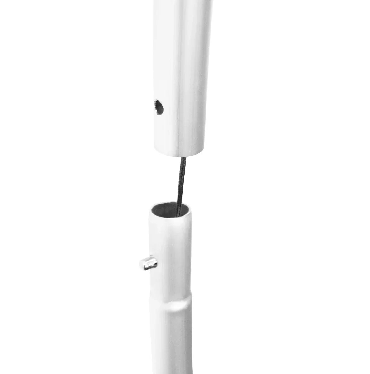 White Wedding Moongate 200cm featuring a sleek, polished metal finish with a sturdy, elegant design for event decor