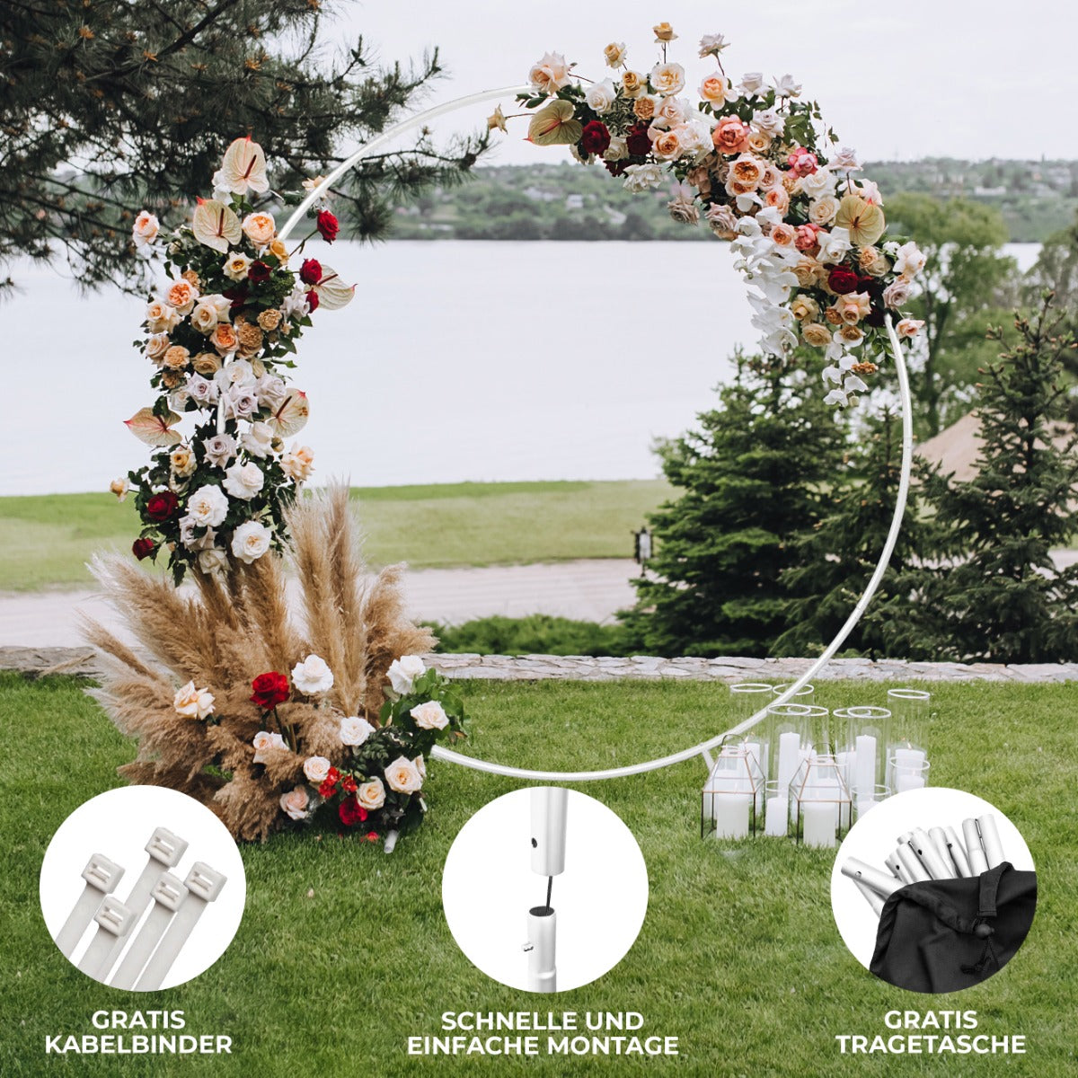 Wedding Moongate 200cm - White