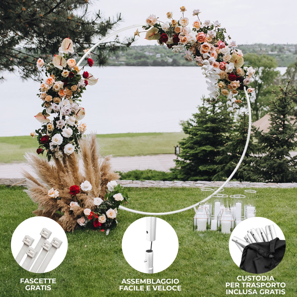 Wedding Moongate 200cm - White