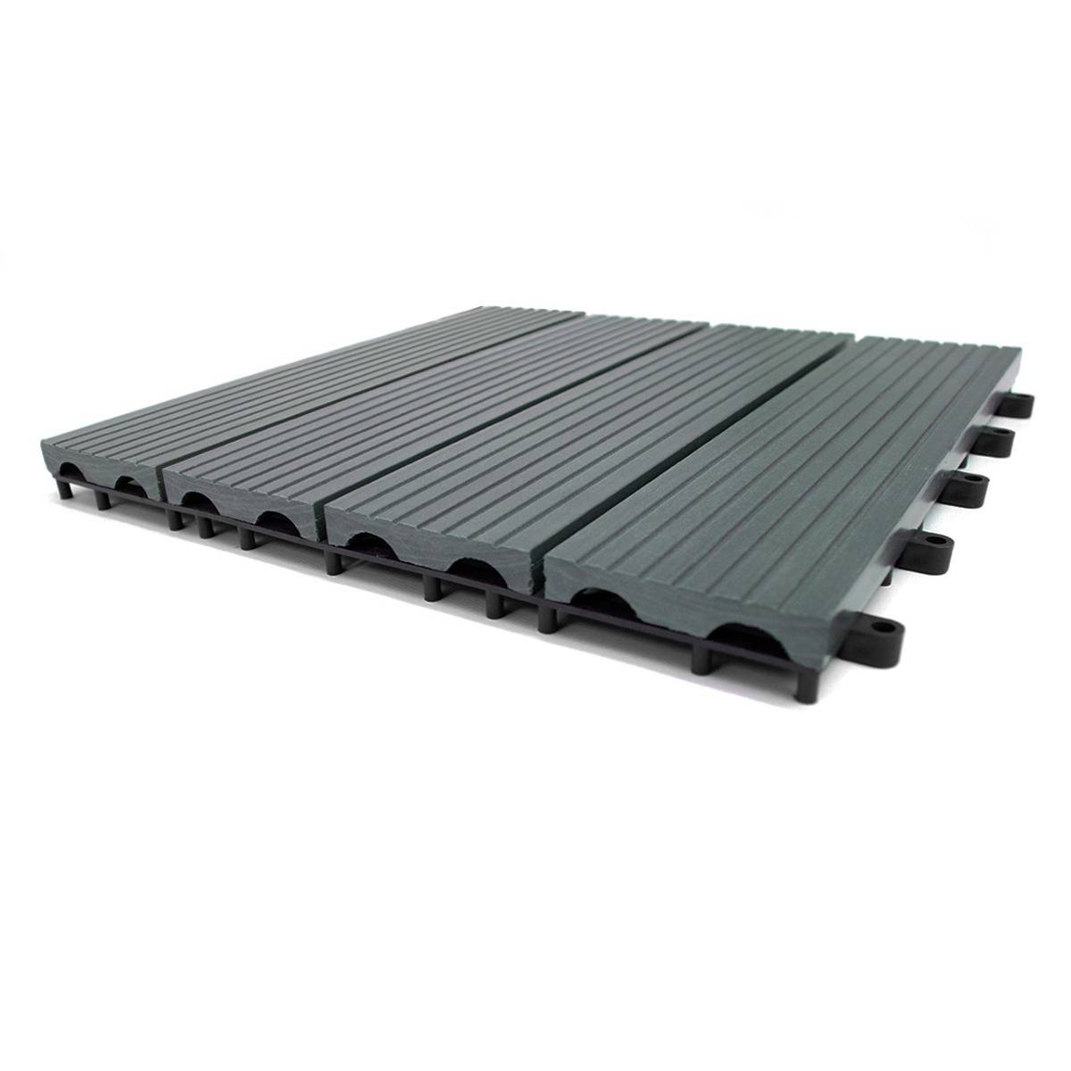 99 x WPC Decking Floor Tiles 30x30cm 9 SQM - Grey