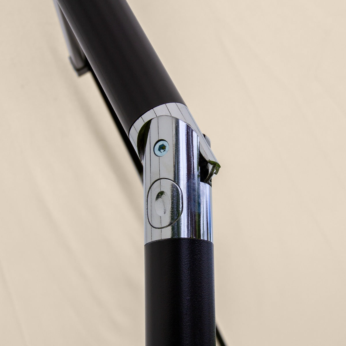 Cream 2.7m LED Tilt Parasol