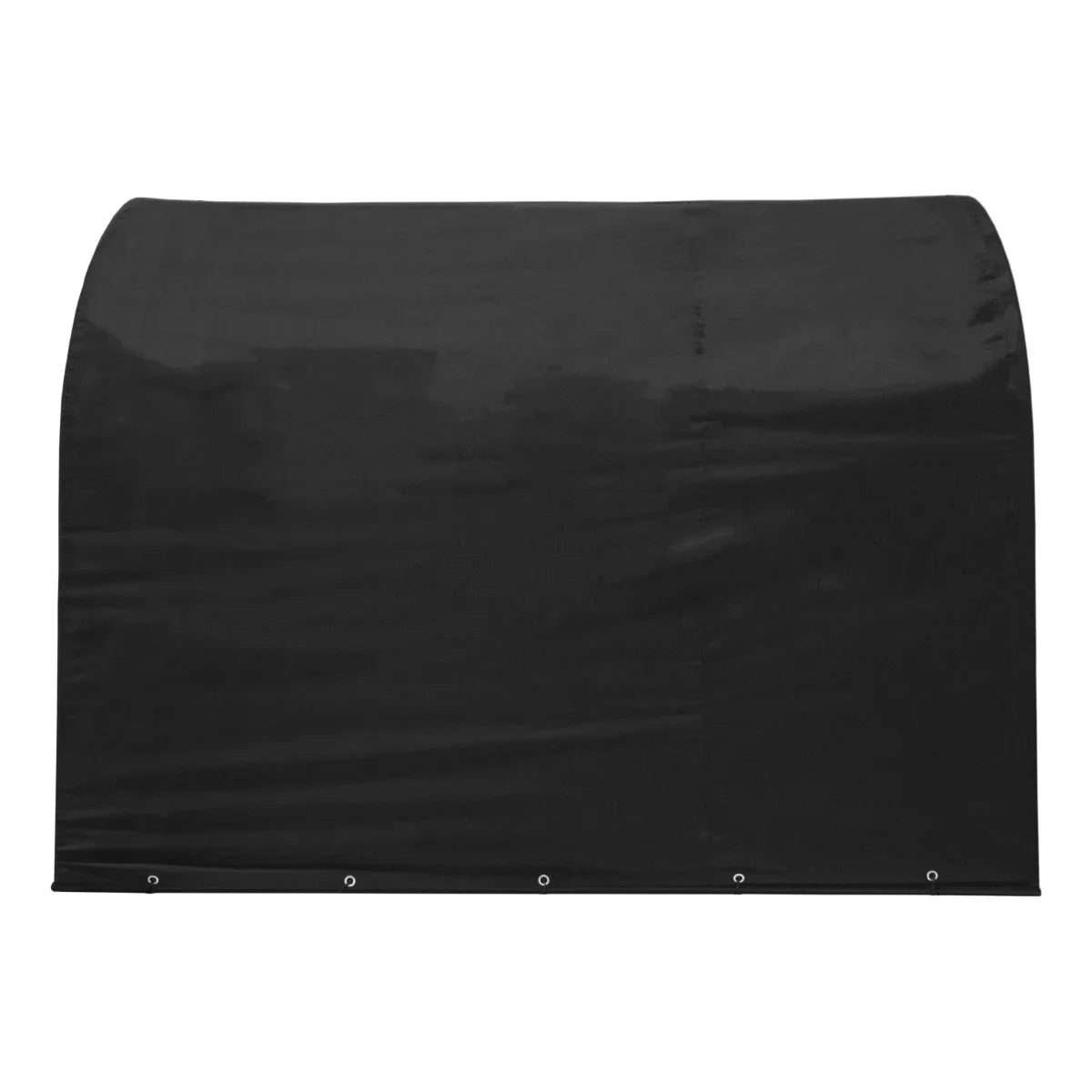 Large bike tent in sleek black fabric, featuring a smooth texture and reinforced edges for durability and weather protection
