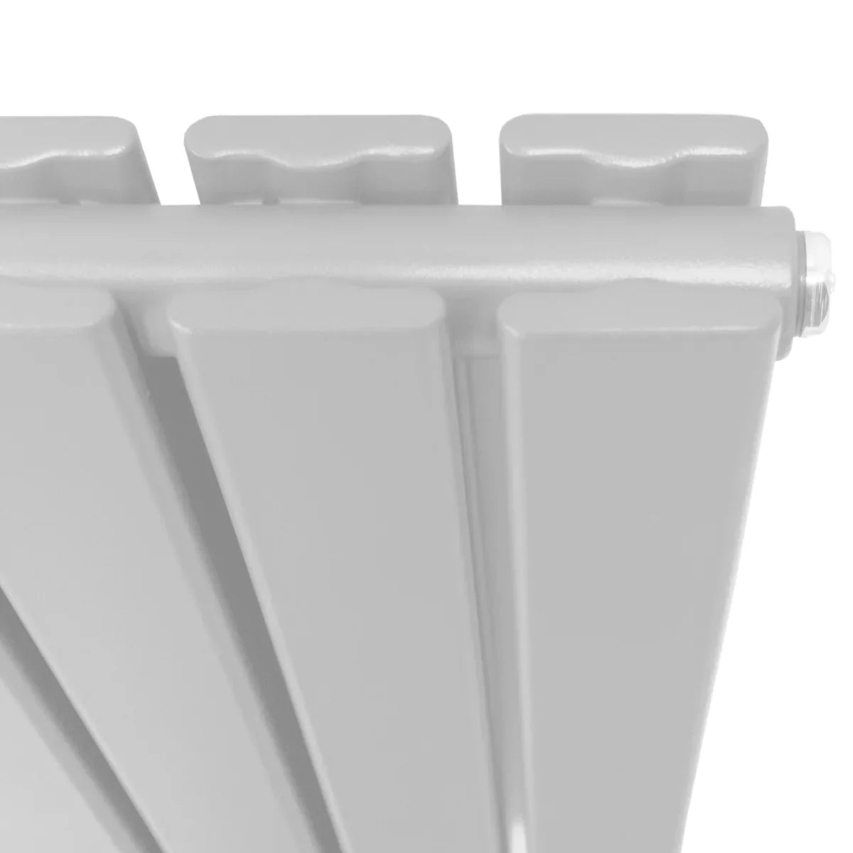 Gloss white designer flat panel radiator with sleek, smooth surface and modern design, measuring 600mm x 700mm, ideal for contemporary spaces