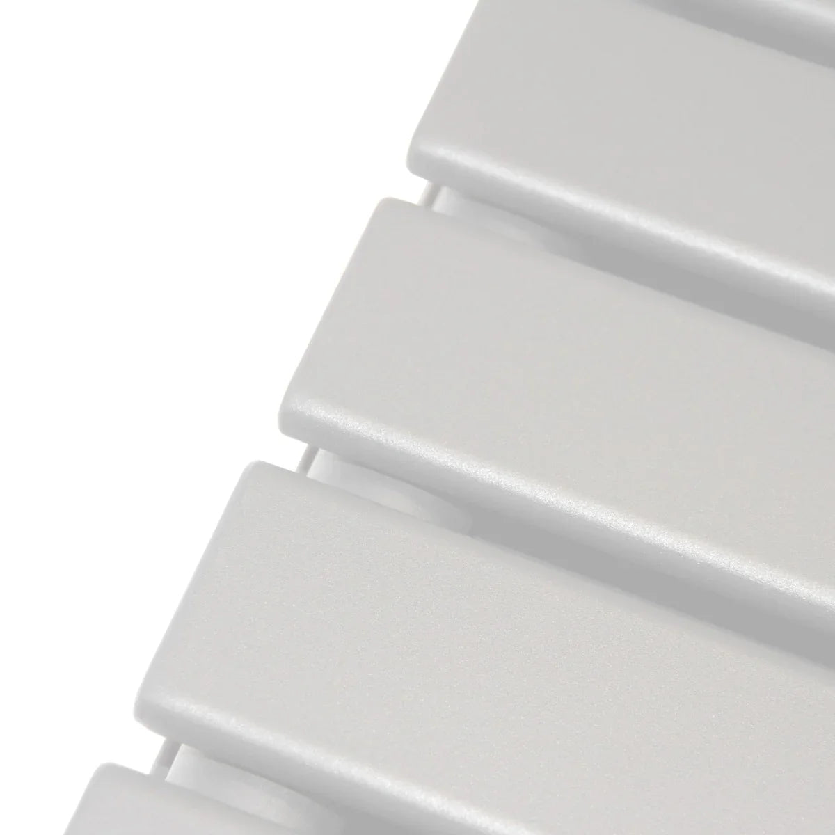 Gloss white designer flat panel radiator with sleek, smooth surface, featuring a modern rectangular shape and clean lines, ideal for contemporary spaces