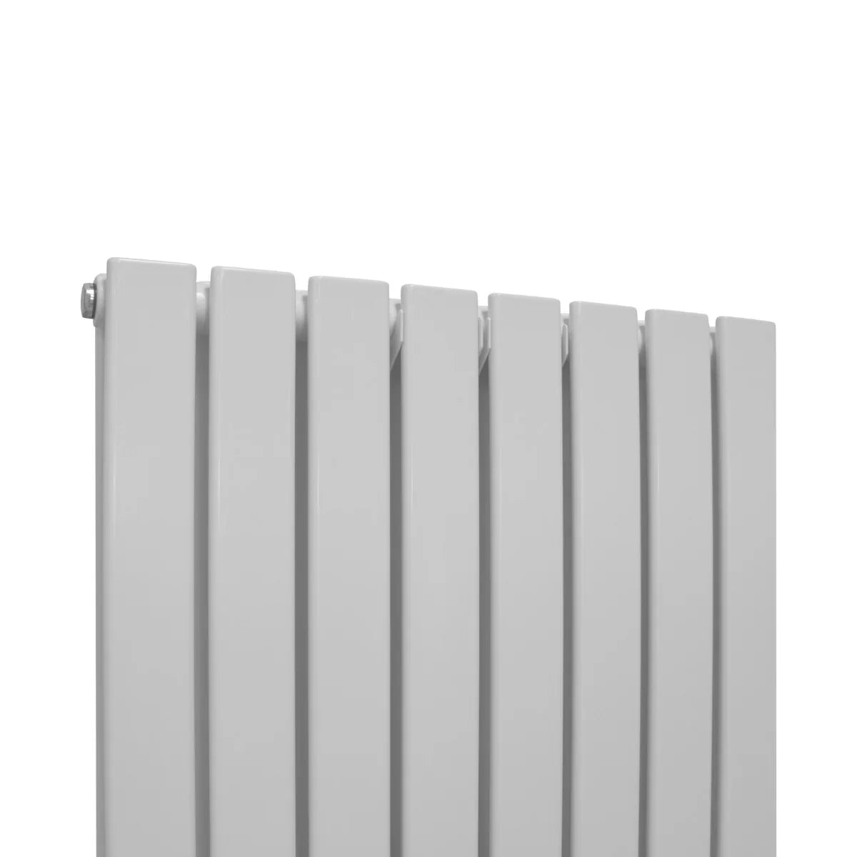 Gloss white designer flat panel radiator with sleek, smooth lines and a modern finish, measuring 1600mm x 560mm