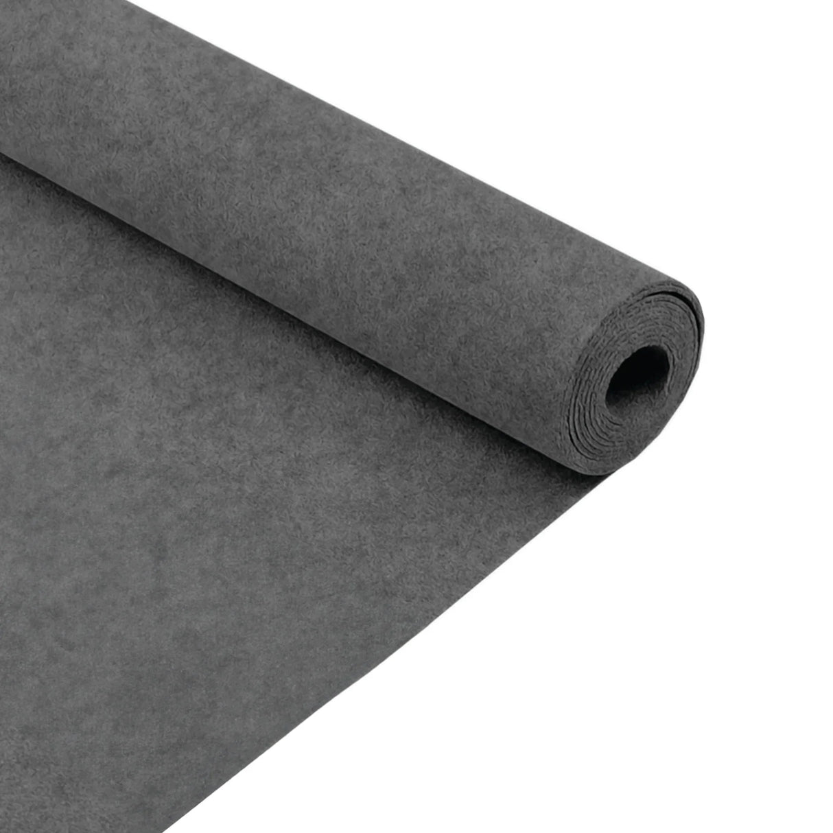 Smoke grey van carpet lining, rolled and showcasing a soft, textured surface ideal for vehicle interiors and sound insulation