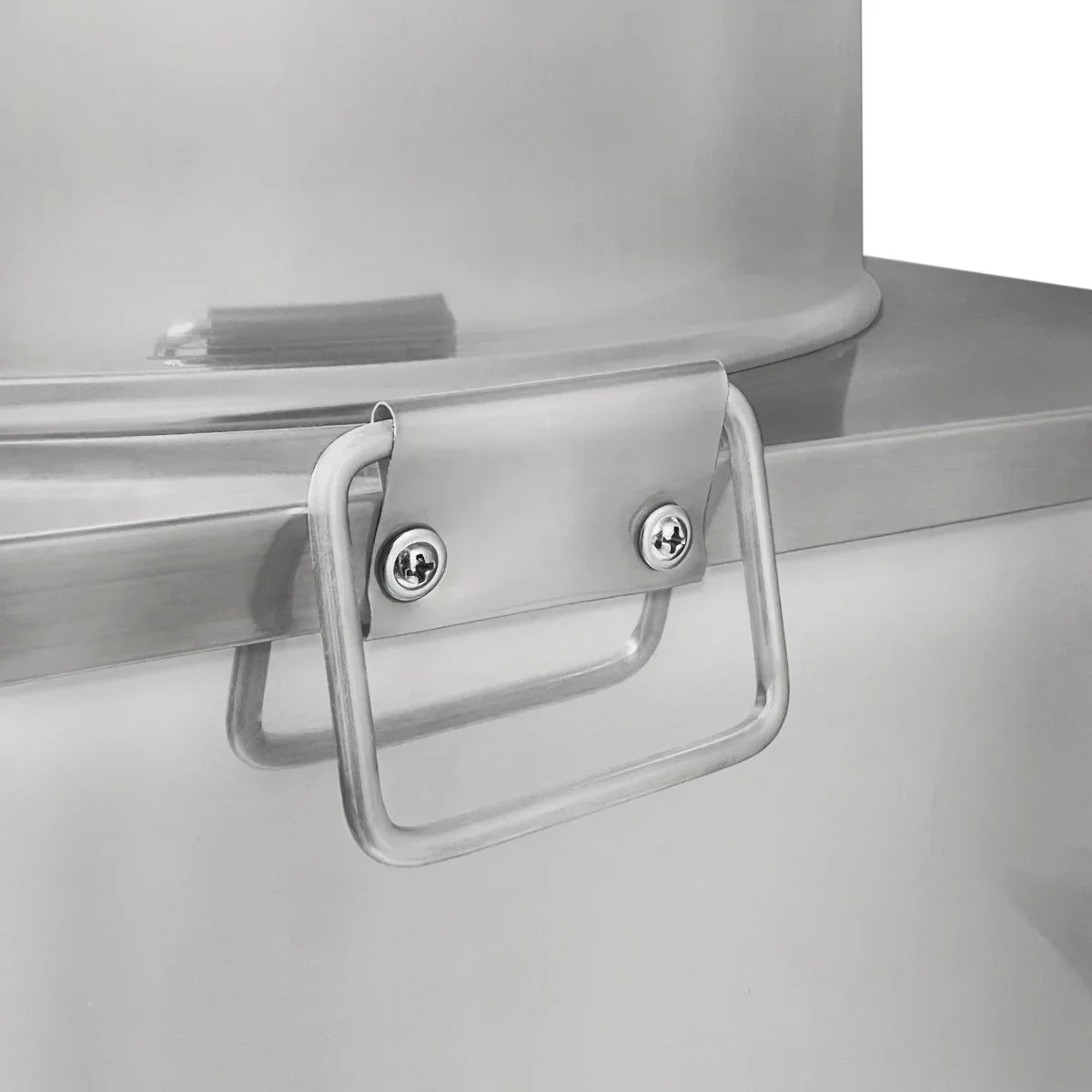 Stainless steel handle on the KuKoo Poultry Plucker Machine, showcasing durable construction and sleek design for easy transport