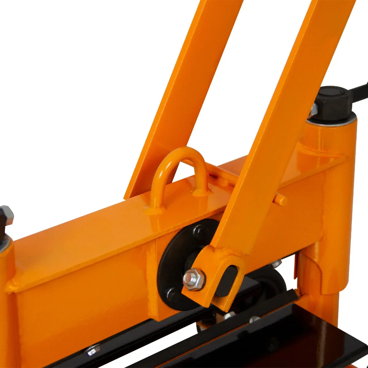 T-Mech 330mm Block Splitter features a sturdy orange frame, heavy-duty lever mechanism, and durable construction for efficient splitting