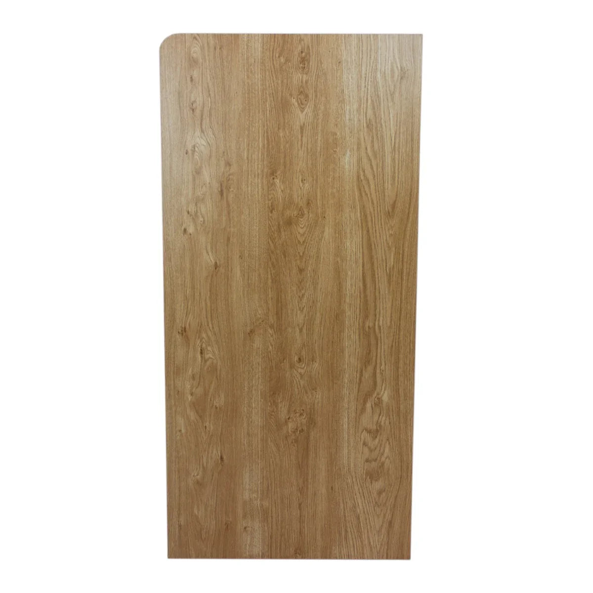 Light oak wooden litter bin and tray stand with a smooth, natural wood grain finish and rounded corners for a modern look