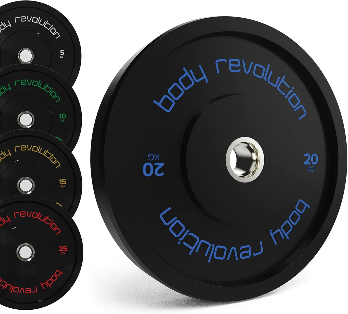 Body Revolution 2 x 20kg Black Olympic Bumper Plates