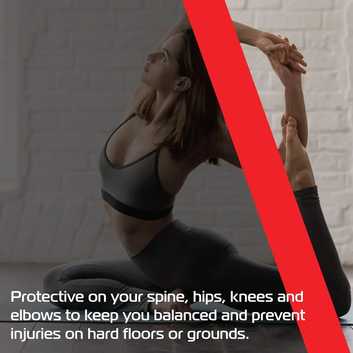 Purple yoga mat providing cushioning and support, ideal for balancing poses and preventing injuries on hard surfaces