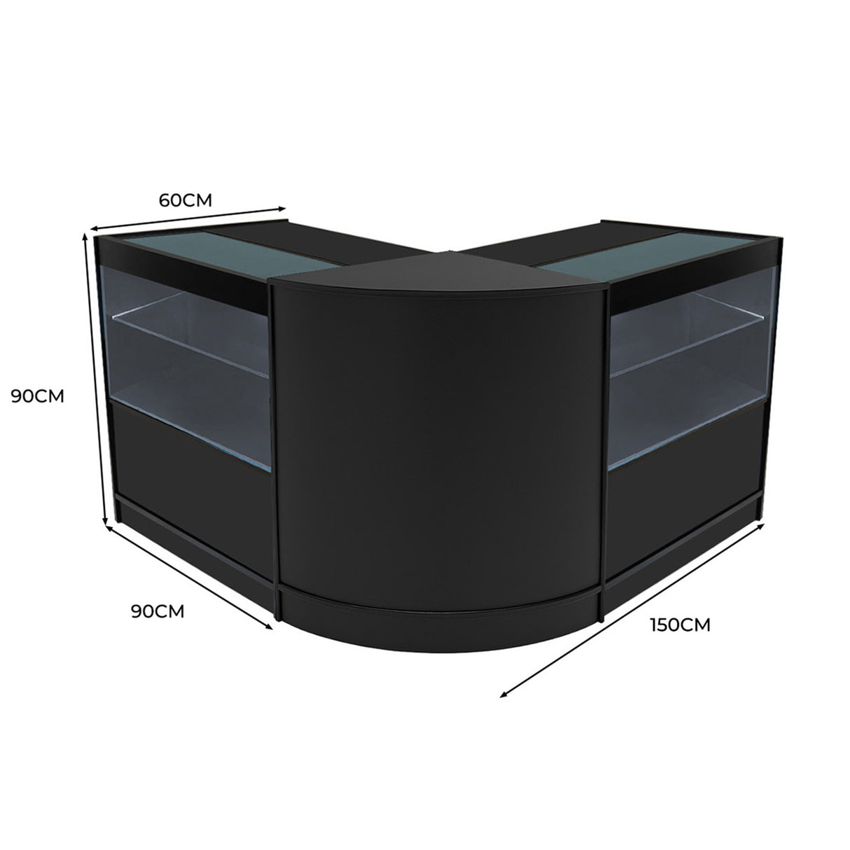 Selene LED Shop Counter Set CM60 & 2 x C900 - Black