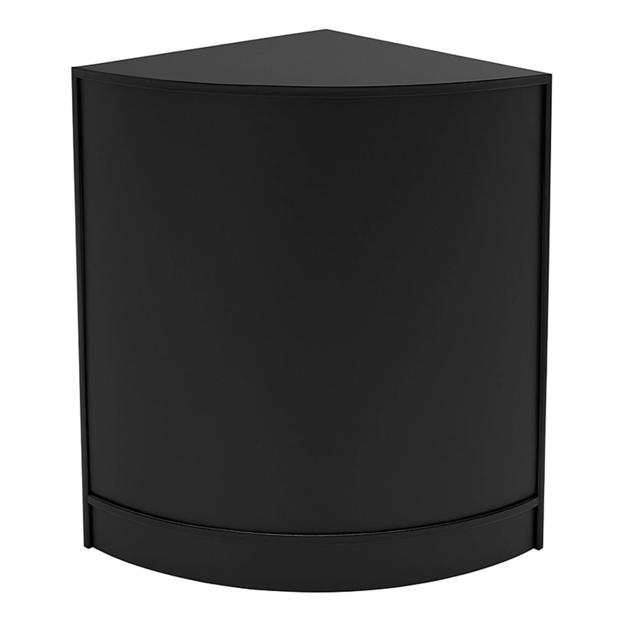 Sleek black corner counter from the Triton LED Shop Counter Set, featuring a smooth finish and modern design for retail displays