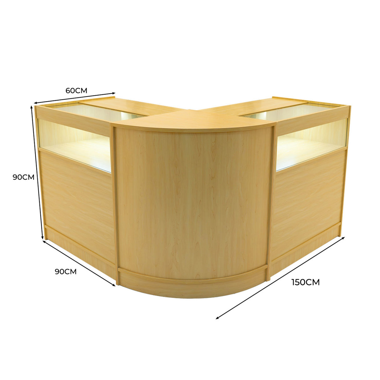Iris LED Shop Counter Set CM60 & 2 x B900 - Maple