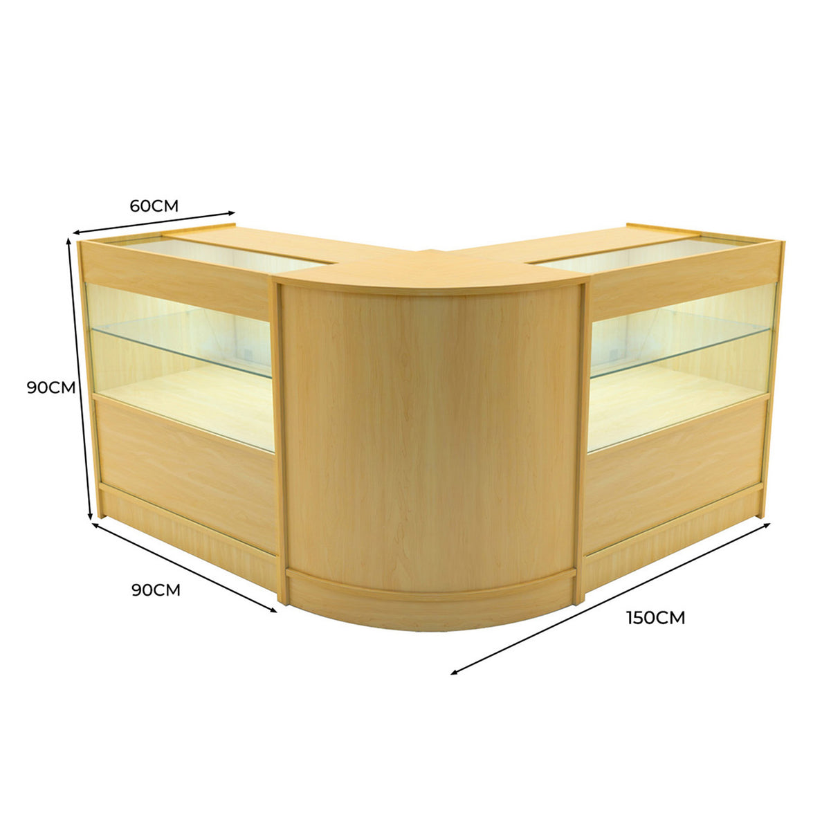 Selene LED Shop Counter Set CM60 & 2 x C900 - Maple