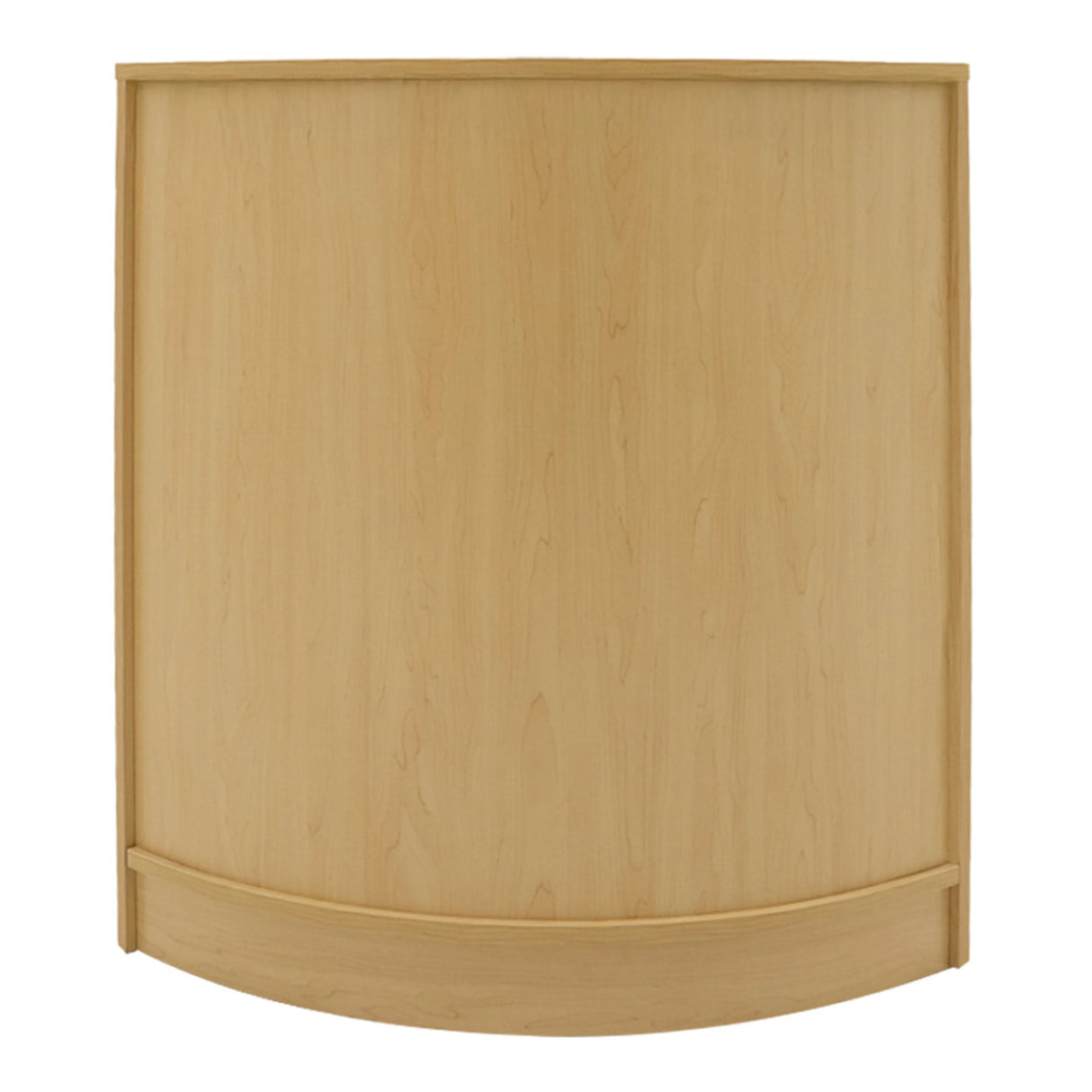Curved maple countertop with a smooth finish, designed for Helios LED Shop Counter Set CM60, ideal for retail displays