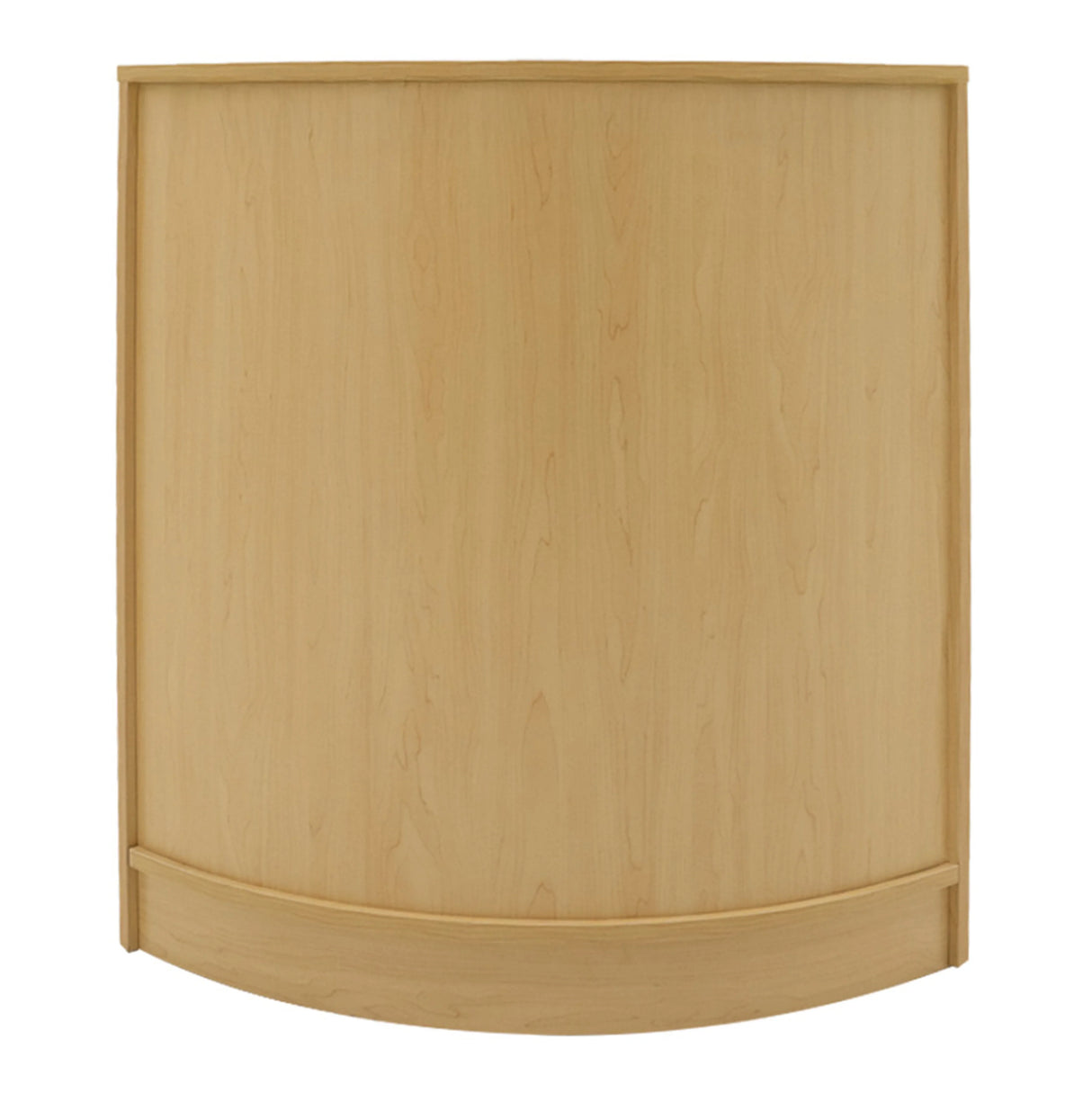 Curved maple counter from the Adonis LED Shop Counter Set, featuring a smooth texture and natural wood grain finish