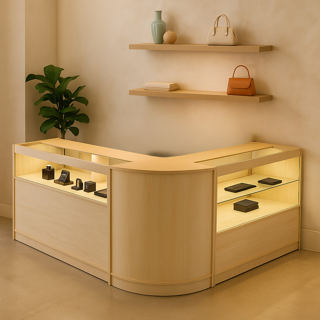 Adonis LED Shop Counter Set B1200, C1200 & CM60 - Maple