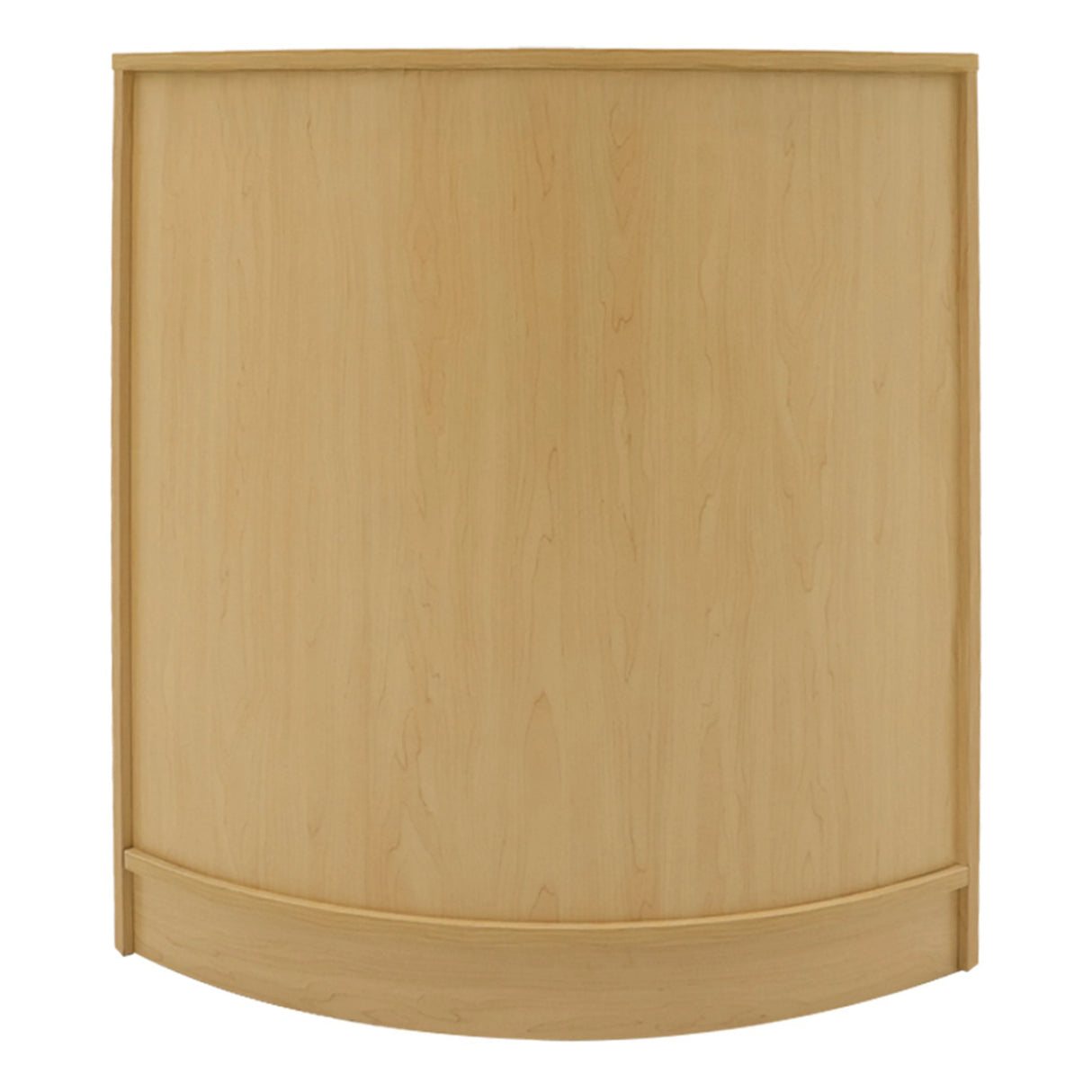 Curved maple countertop with a smooth finish, designed for the Adonis LED Shop Counter Set, ideal for retail displays and showcases